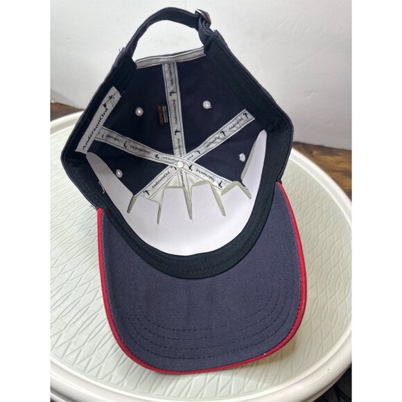 Anderson Ord Golf Adjustable Baseball Cap Mens OS White Navy Red Athleisure NEW - Picture 5 of 6